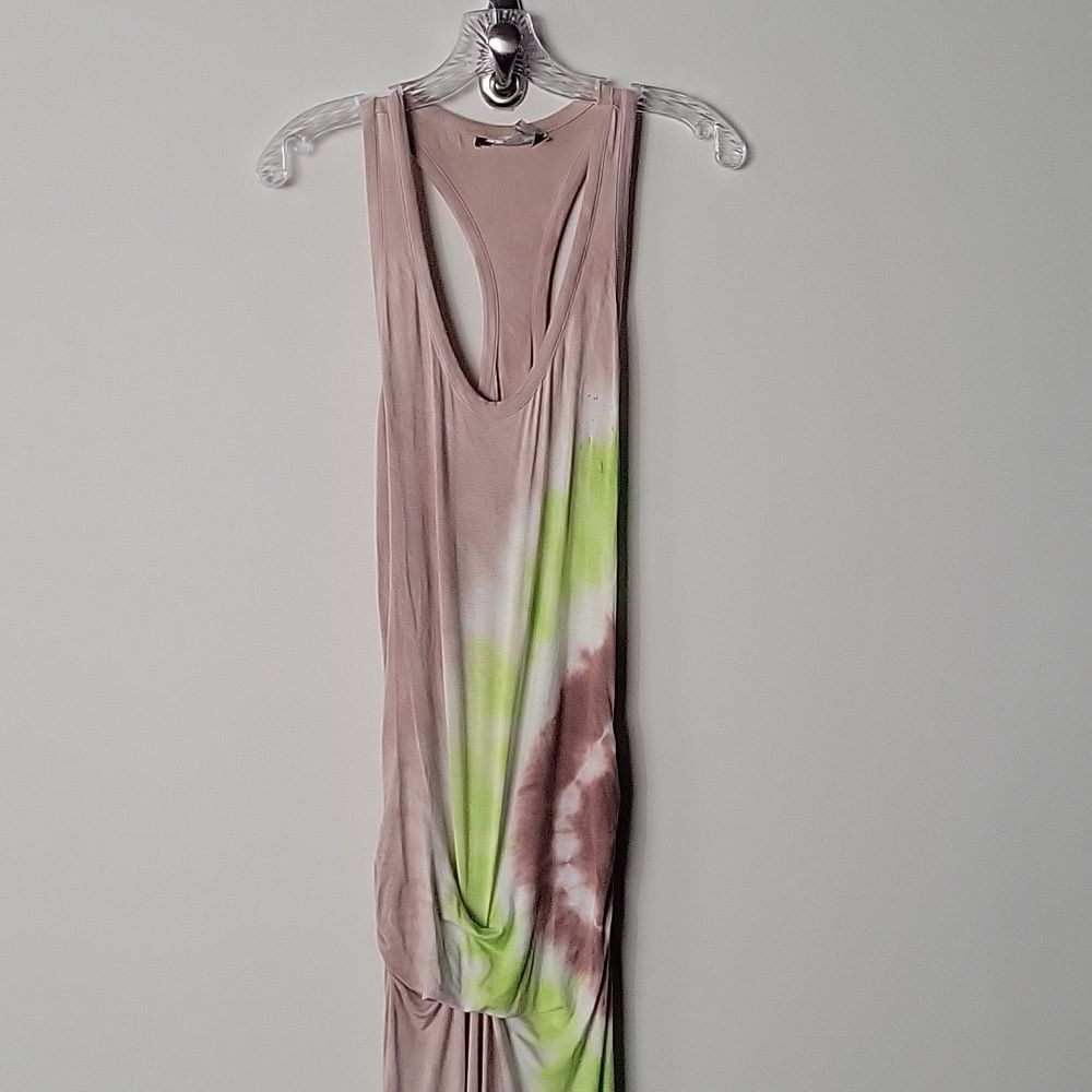 Young Fabulous Broke XS Hamptons Long Maxi Dress Bodycon Tie Dye Ombre Sexy Neon - Picture 2 of 13